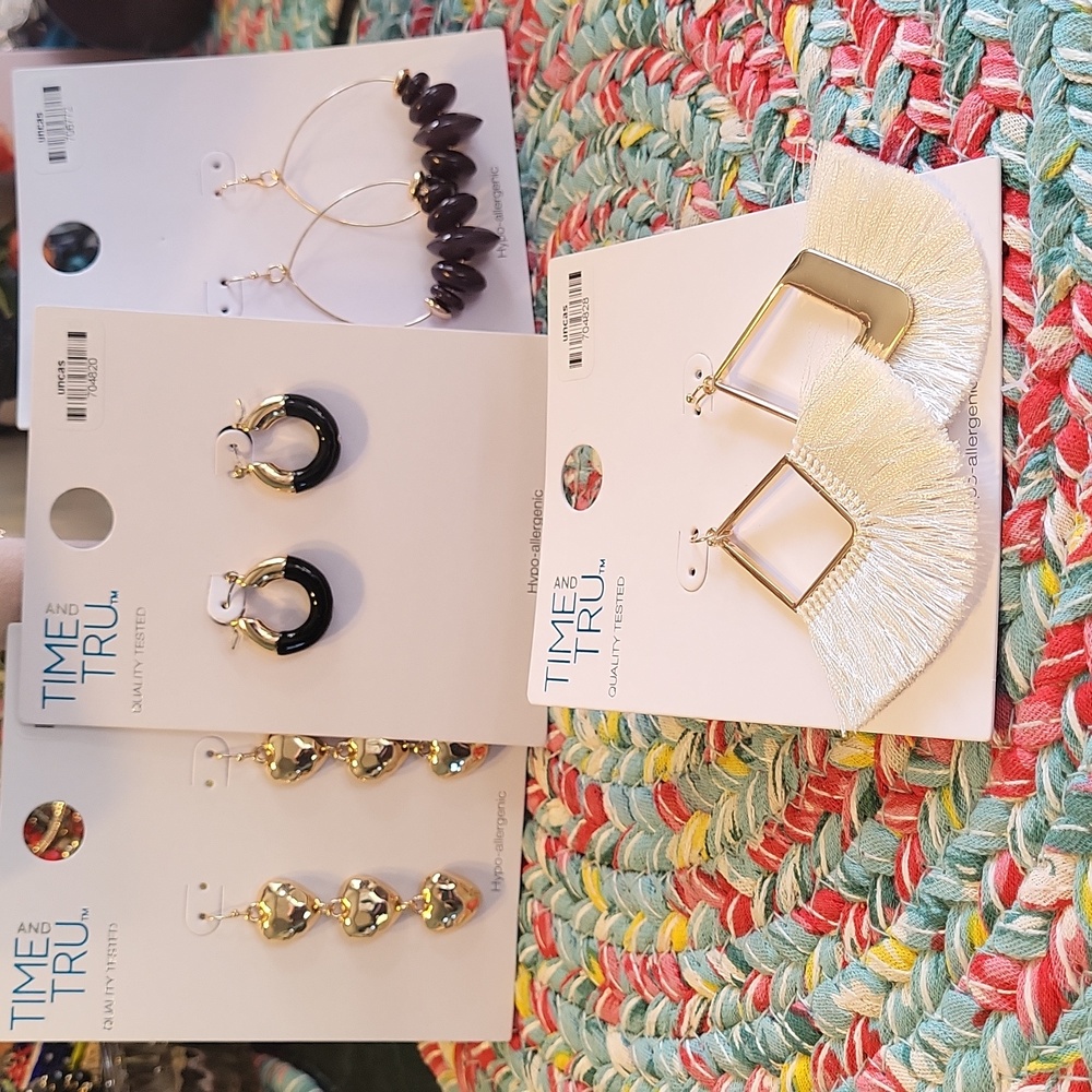 4 sets of new earrings from Time and Tru